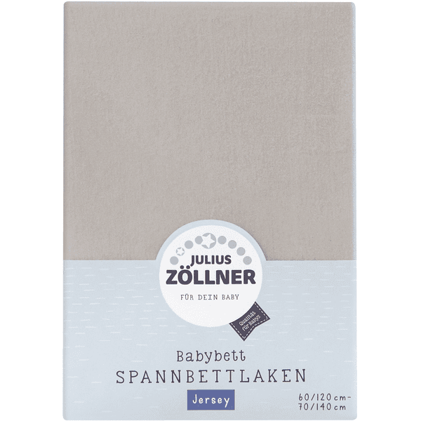 JULIUS ZÖLLNER Spannbetttuch Jersey taupe 70 x 140 cm