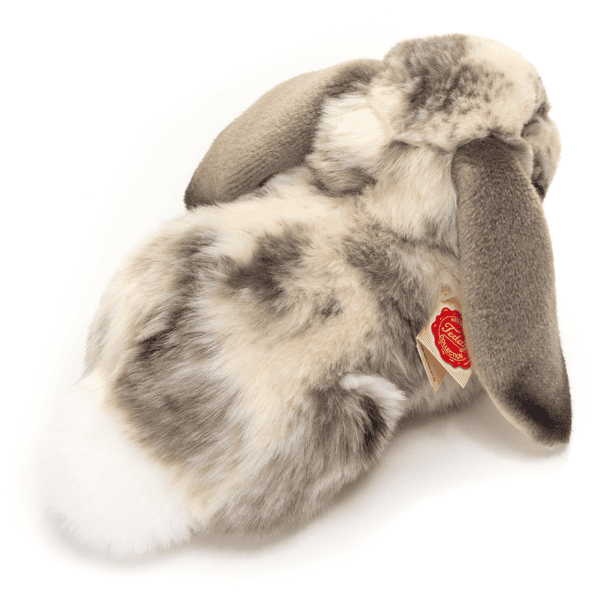 Teddy HERMANN® Peluche lapin bélier couché gris/blanc 30 cm