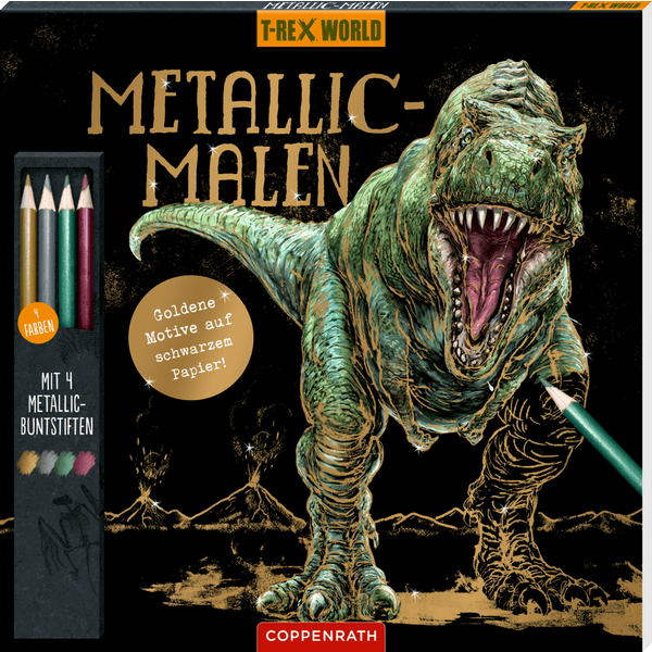 Coppenrath Metal lic-Malen (avec Metal crayons de couleur lic) - T-Rex World 