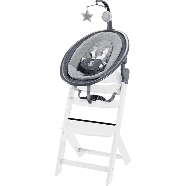 babyGO Hochhstuhl-Set Newborn Family White / Grey