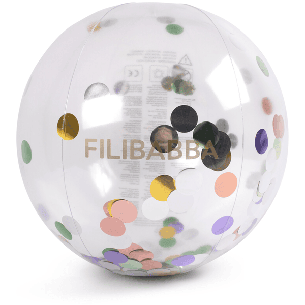 Filibabba  Ballon de plage Alfie - Confettis arc-en-ciel