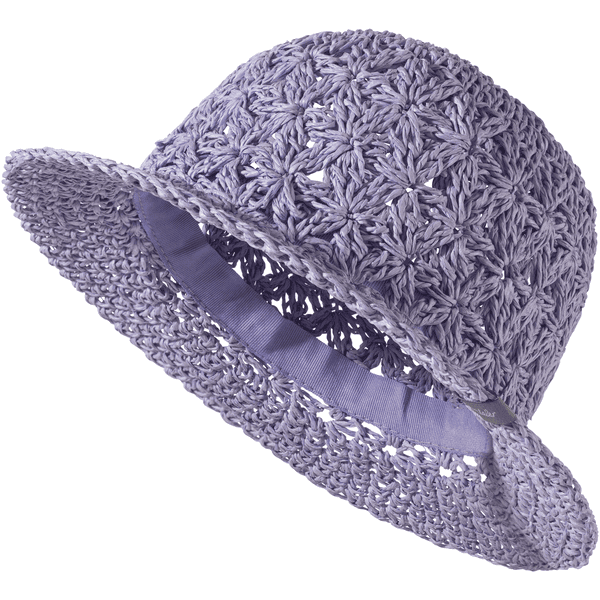 Sterntaler Chapeau de paille aspect crochet violet pâle 