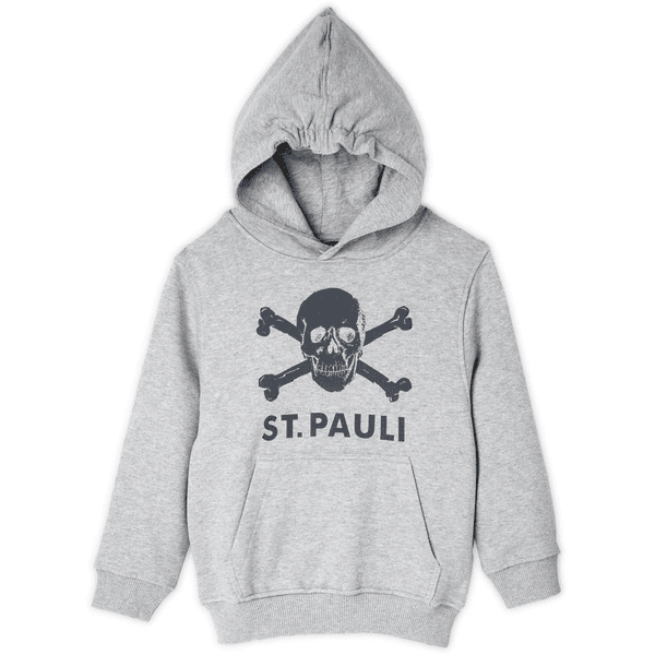 St. Pauli Kinder Kapuzenpullover Totenkopf grau