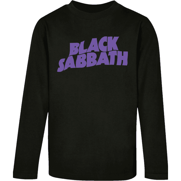 Shirt Logo schwarz Black Sabbath Black Longsleeve F4NT4STIC Wavy