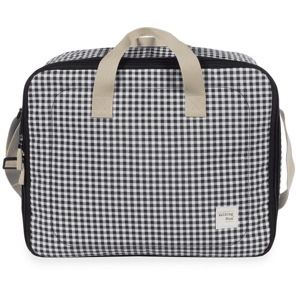 Walking Mum Valise de maternité I Love Vichy noir