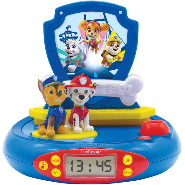 LEXIBOOK Paw Patrol Projection Patrol Alarm Clock