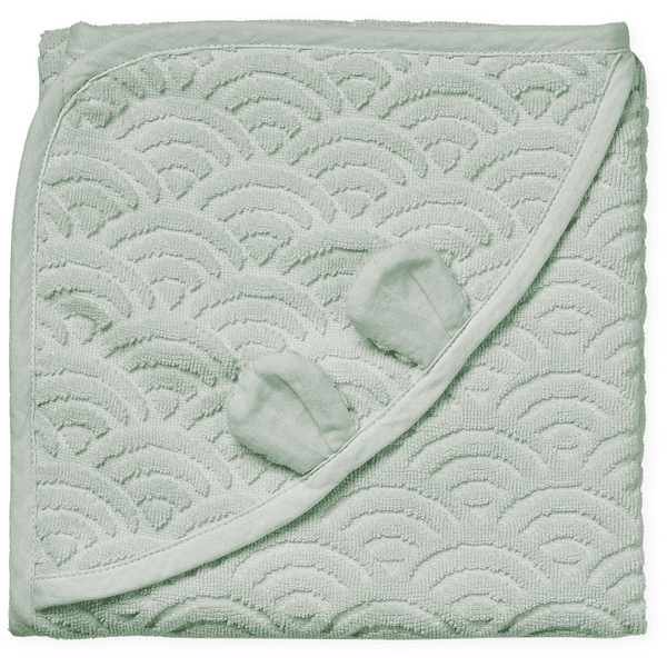 Cam Cam Copenhagen Hette badehåndkle med ører babygrønn