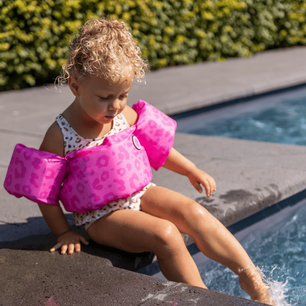 Brassards Piscine pour Enfants Leopard Rose