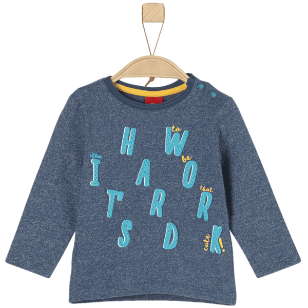 s.Oliver Boys Langarmshirt blue melange