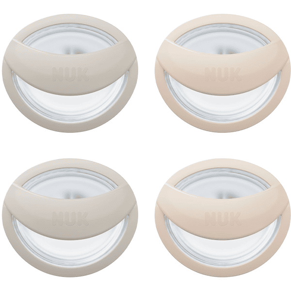 NUK Soother Mommy Feel, 0-9 maanden, grijs/beige 4 stuks