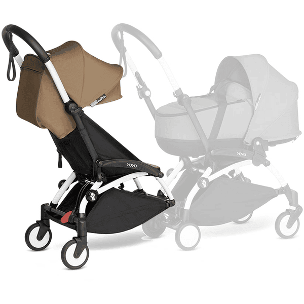 BABYZEN Kinderwagen YOYO 6 connect White mit Textilset Toffee babymarkt