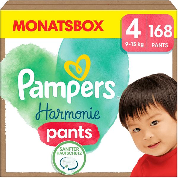 Pampers Harmonie Pants storlek 4, 9-15 kg, månadslåda (1x168 blöjor)