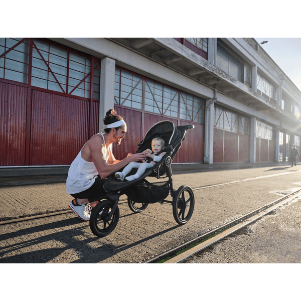 baby jogger Kombi Kinderwagen Summit X3 Midnight Black inklusive Babywanne Deluxe 2 und Wetterschutz babymarkt