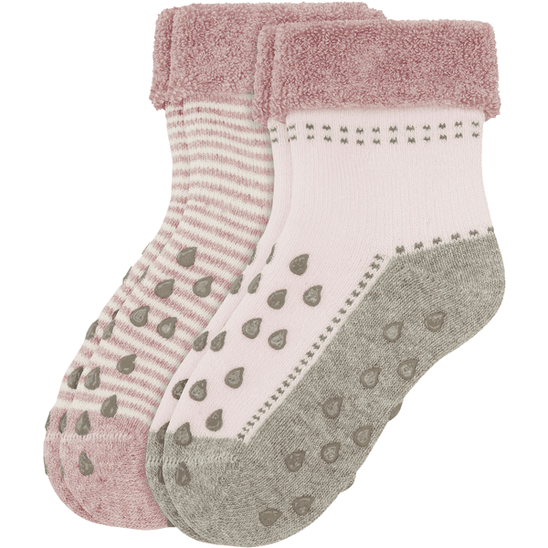 Camano Socken Baby Crawling ABS 2er-Pack pink melange 