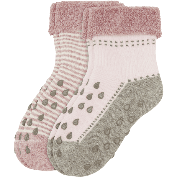 Camano Socken Baby Crawling ABS 2er-Pack pink melange