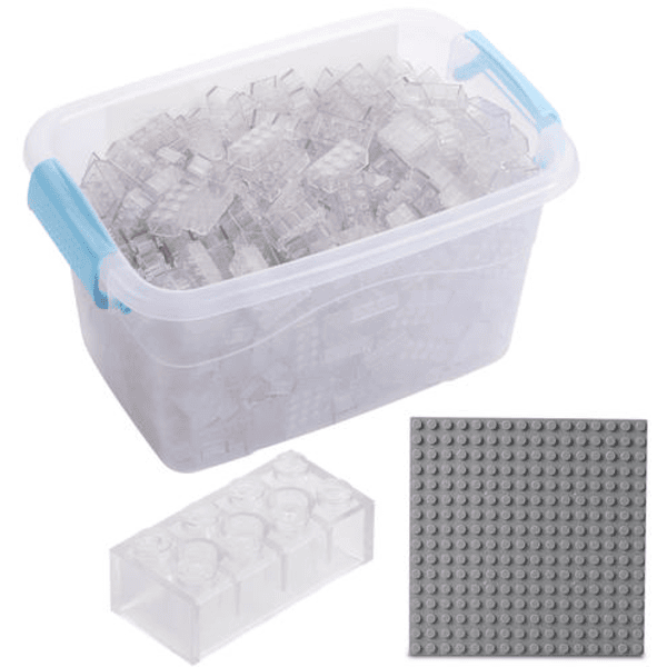 Katara Set costruzioni in plastica - 520 pezzi con scatola e base trasparenti