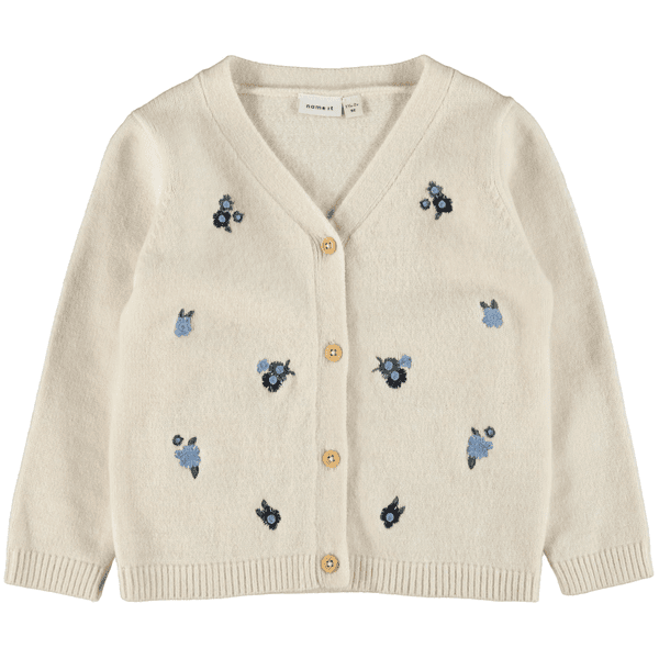 name it Cardigan Nmfrablom White korkki Harmaa