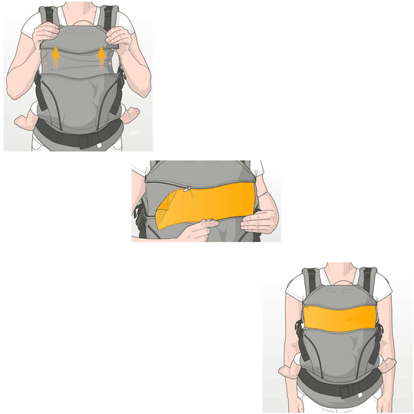 manduca Fermeture de porte-bébé ZipIn Ellipse noir