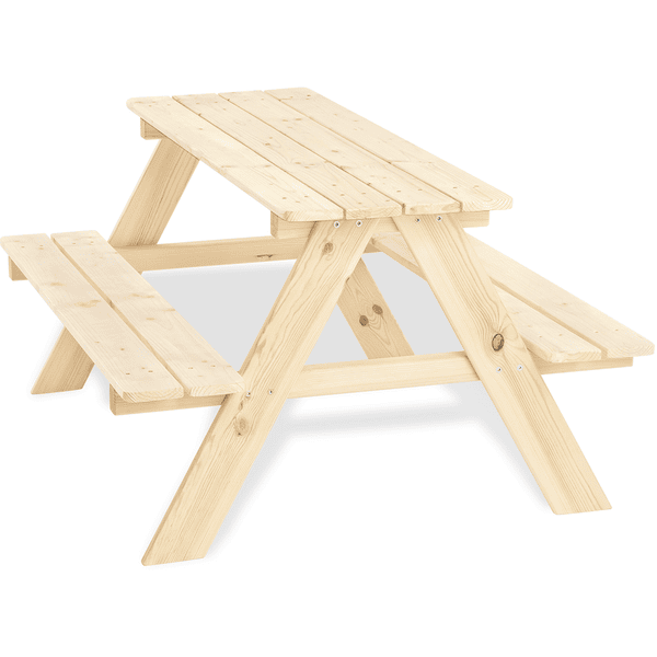 kindsgard Ensemble table bancs enfant snakknic bois naturel