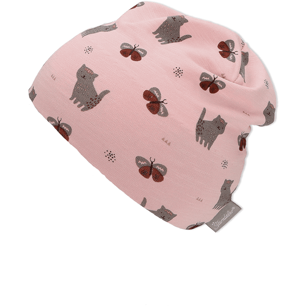 Sterntaler Slouch-Beanie Schmetterling/Katze rosa 
