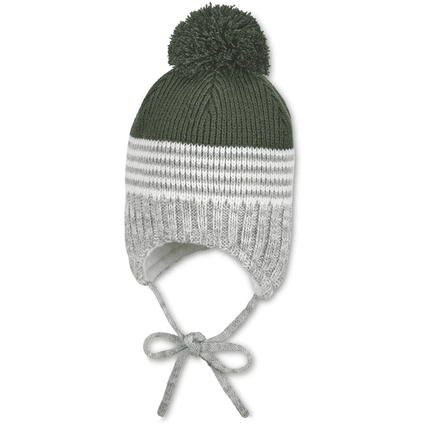 Sterntaler gorro de punto verde oscuro