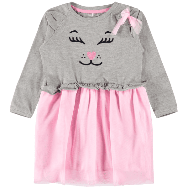 NAME IT tyttöjen Dress Nelia Grey Melange