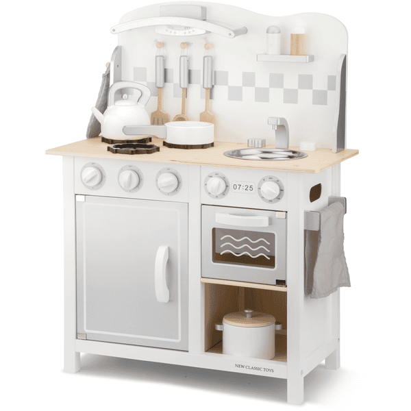 New Classic Toys Cocina juguete Bon Appetit Deluxe blanco/plata madera