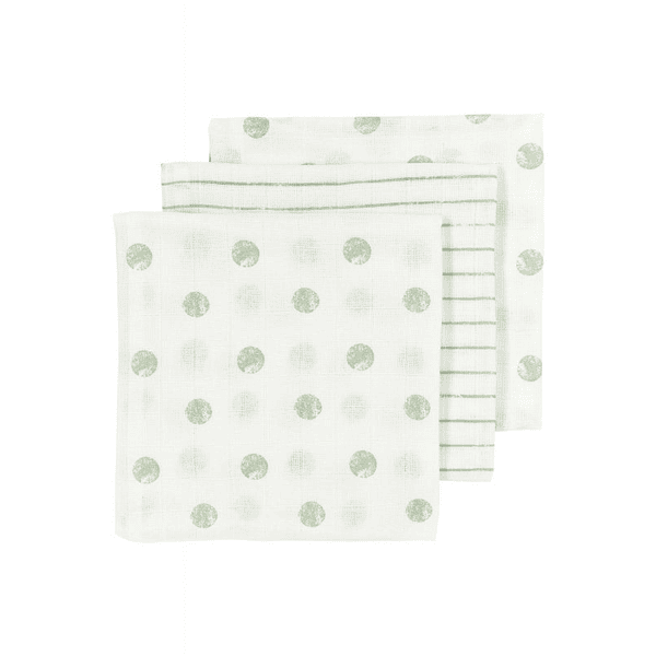 MEYCO Gasbindor 3-pack Dot Stripe Soft Green 
