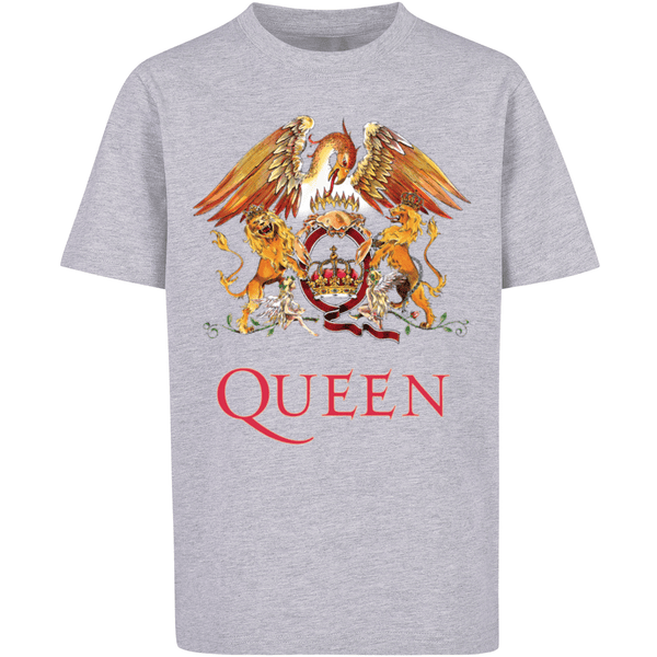 F4NT4STIC T-Shirt Queen Rockband Classic Crest heather grey Black