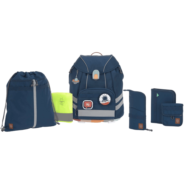 LÄSSIG Cartable d'école enfant Flexy Unique navy 7 pièces