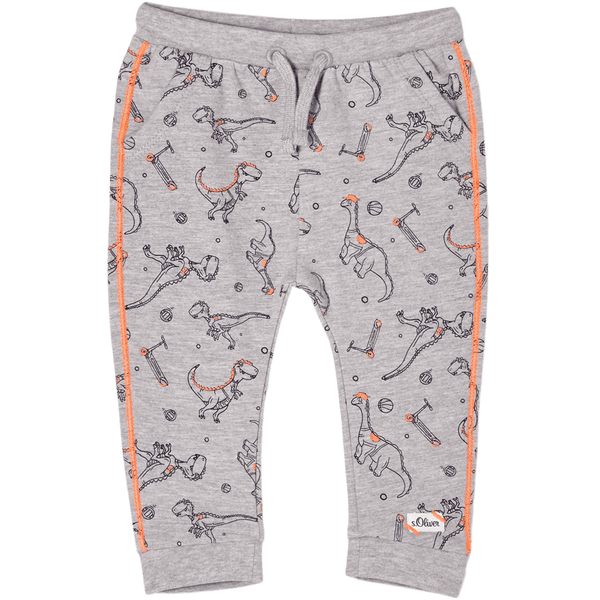 s.Oliver Sweatpants grå blomsterprint