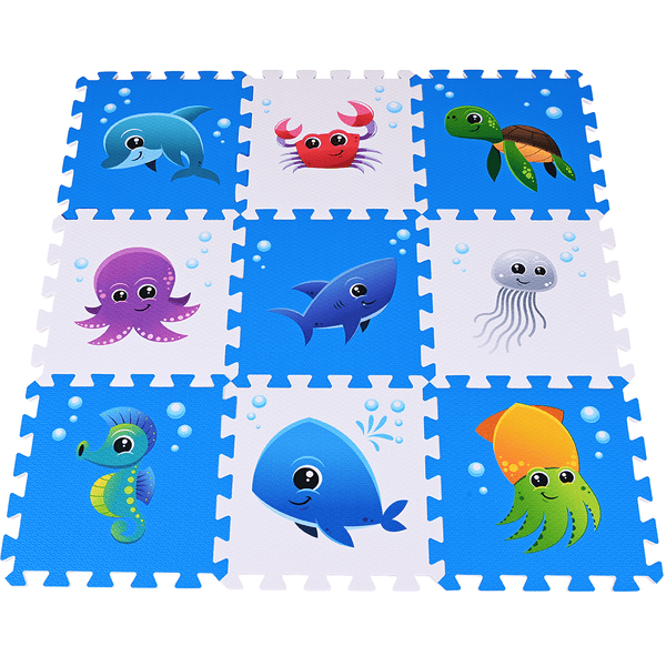 knorr toys® Puzzle alfombra mundo marino, 9 piezas