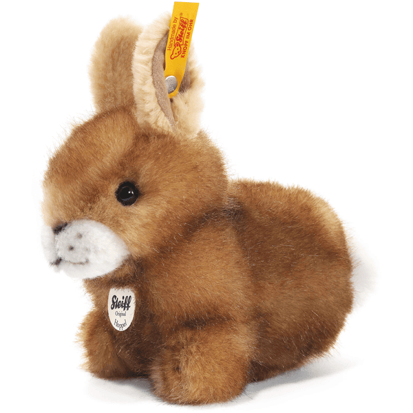 STEIFF Hoppel Hare, i brun, siddende, 14 cm