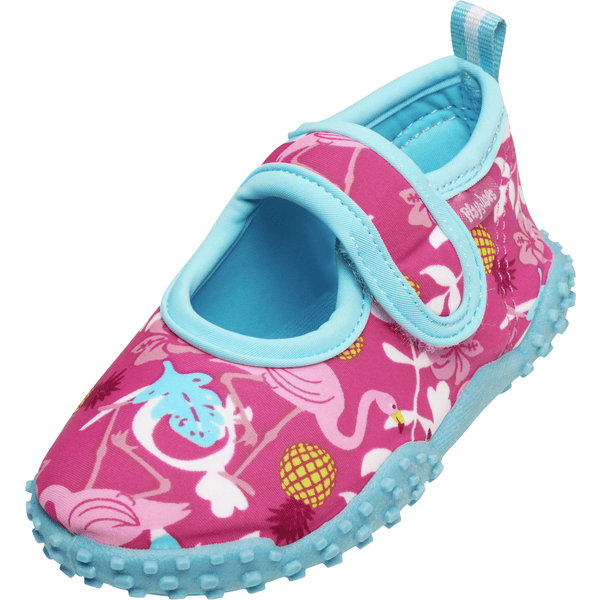 Playshoes Chaussons de bain enfant flamant rose bleu