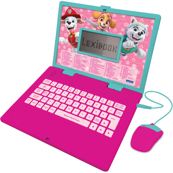 LEXIBOOK Computer portatile Paw Patrol Girl con mouse - 124 attività (tedesco / inglese)