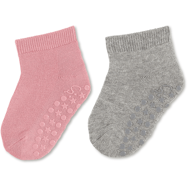 Sterntaler ABS-sokker Dobbeltpakke uni kort Pink