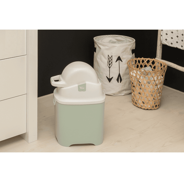 Diaper Champ 04002-01- Cubo de basura para pañales, tamaño pequeño, color  azul y blanco : : Bebé