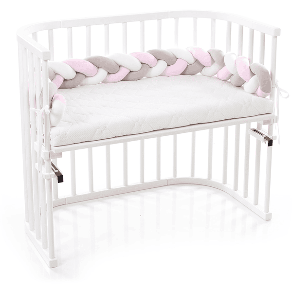 Boudin de lit babybay tressé convient pour lits d'enfant, blanc/beige/aqua, Tressée, pour lits d'enfant, Boudins de lit, Accessoires