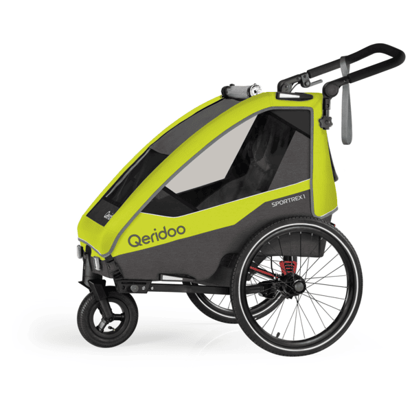 Qeridoo® Kinderfahrradanhänger Sportrex1 Limited Edition Lime Green