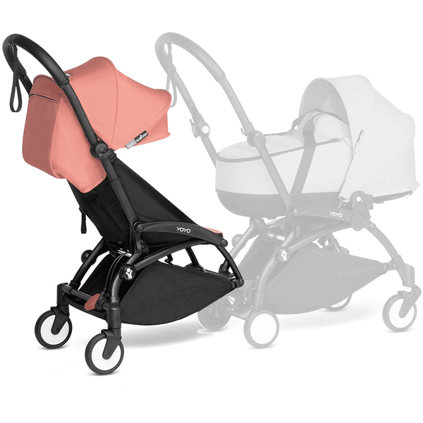 BABYZEN Kinderwagen YOYO 6+ connect Black mit Textilset Ginger