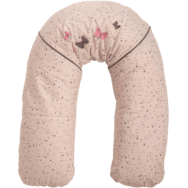 BeBes Collection Coussin d'allaitement et housse 3D papillon rose