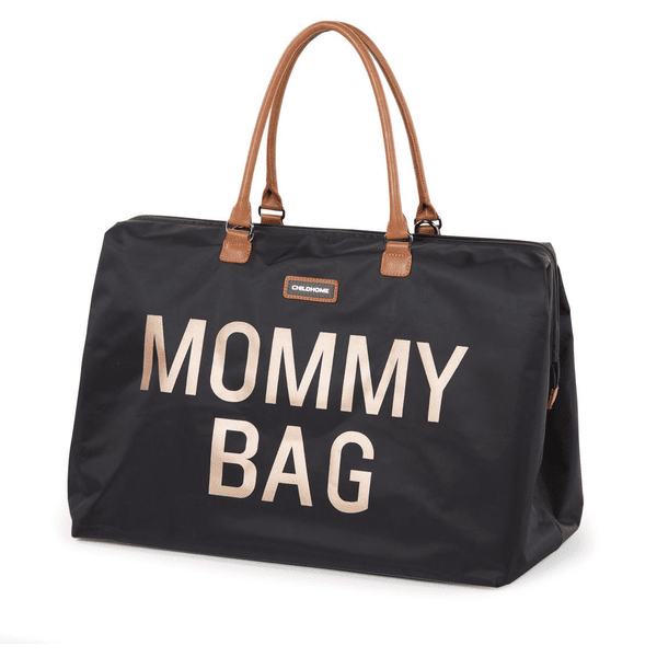 CHILDHOME Borsa Fasciatoio Mommy Bag grande, Black Gold