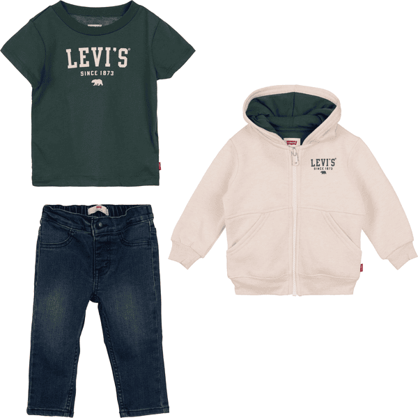 HEATHER Levi's® Core Zip Up Hoodi sæt - OATMEAL 