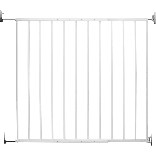 reer Barrière sécurité enfant escaliers/porte Basic Simple-Lock, métal, blanc