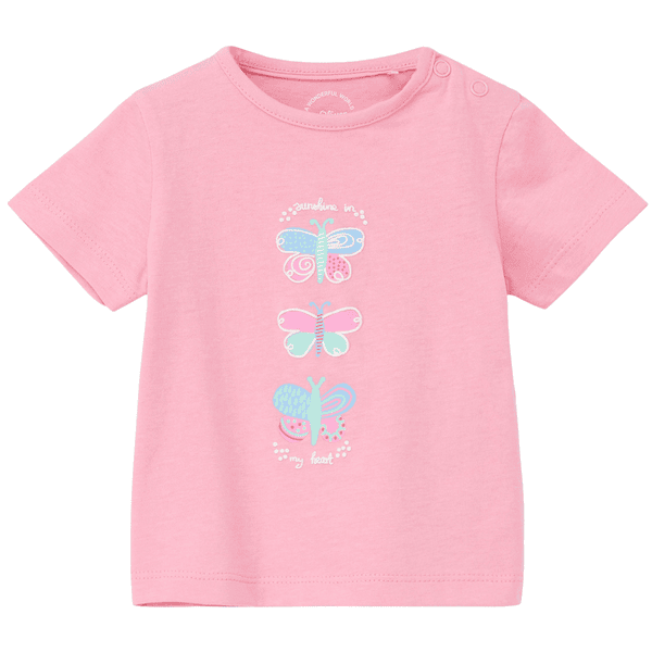 s. Olive r Camiseta Butterfly rosa