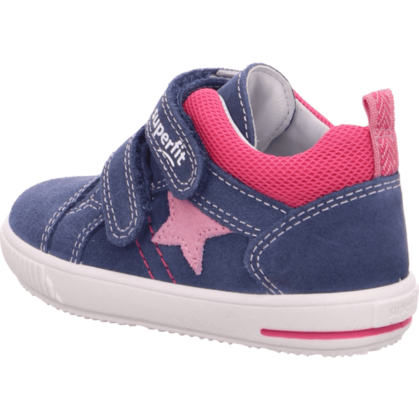 superfit Chaussures basses enfant scratch Moppy bleu rose largeur