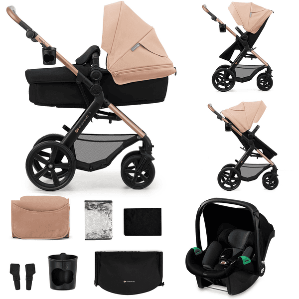 Kinderkraft 3 i 1 MOOV CT MINK PRO GREY barnevogn