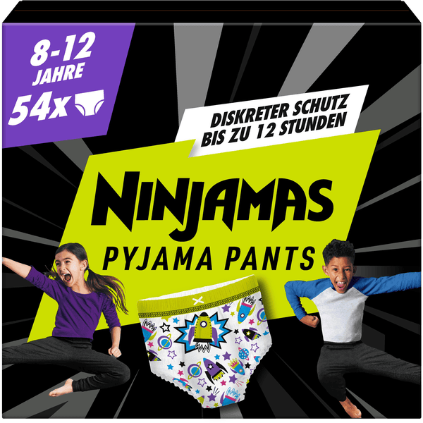 NINJAMAS Pyjama Pants Monatsbox für Jungs, 8-12 Jahre, 54 Stück