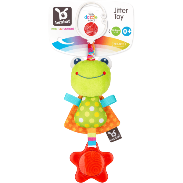BENBAT Giocattolo di peluche Glitter Trembler Friend Frog per i bambini in viaggio