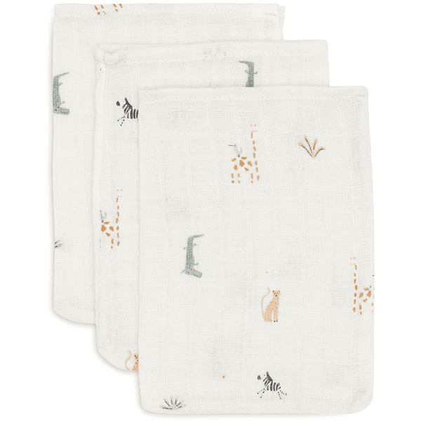 jollein Waschlappen Jungle Jumbo 3er-Pack 15 x 20 cm